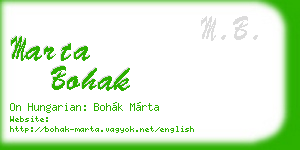 marta bohak business card